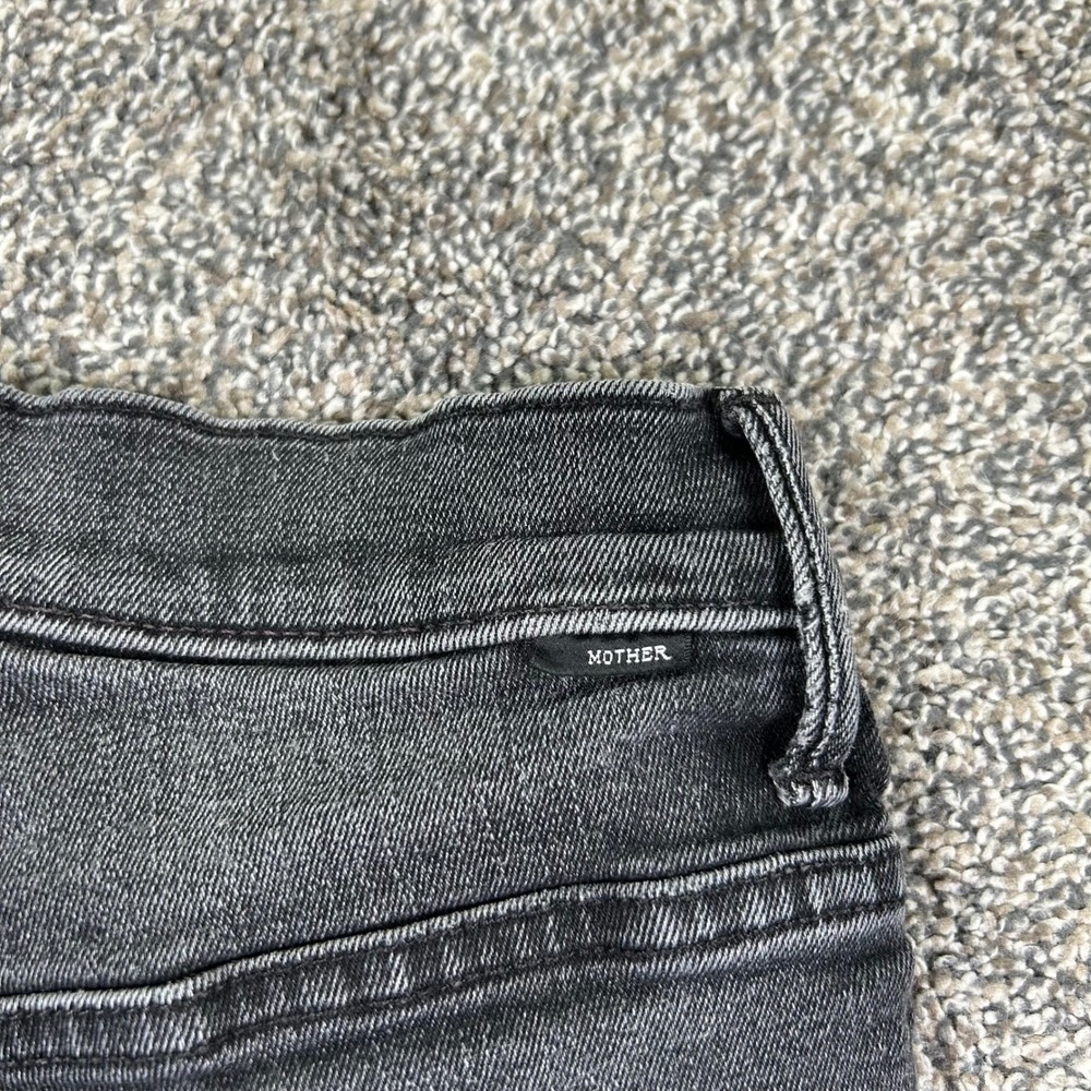 Mother The Swooner Ankle Jeans‎ Cat Got Your Tongue Faded Black Skinny Womens 25 - Picture 5 of 15